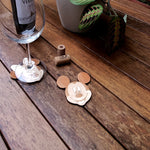 Load image into Gallery viewer, Set of 2 wooden coasters of Mickey &amp; Minnie
