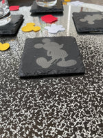 Afbeelding in Gallery-weergave laden, Slate coaster with Mickey&#39;s silhouette
