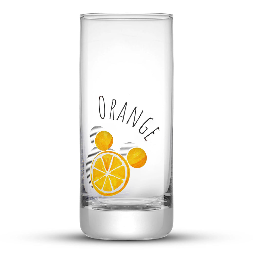 Set of 4 citrus drinking glasses with Mickey