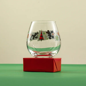 Set of 4 Christmas glasses with Mickey