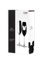 Load image into Gallery viewer, Set of 2 luxury champagne glasses in black with Mickey
