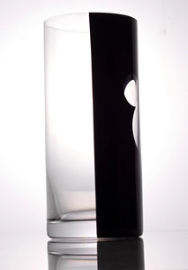 Set of 2 luxury drinking glasses in black with Mickey