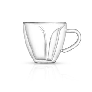 Set of 2 glass espresso mugs with Mickey in 3D