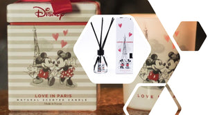 Maison Francal Disney Perfumed Candle + Fragrance Diffuser: Mickey & Minnie Love in Paris